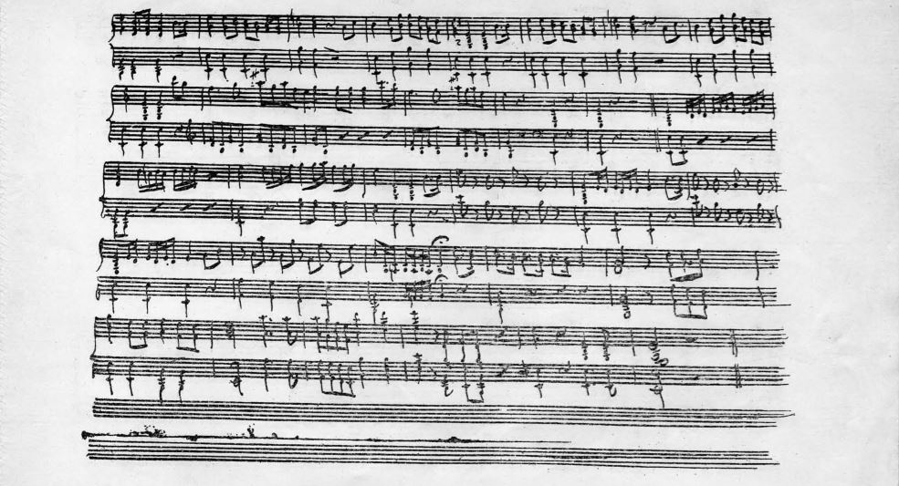 Segunda página del manuscrito del Himno Nacional Argentino, atribuido a Blas Parera.