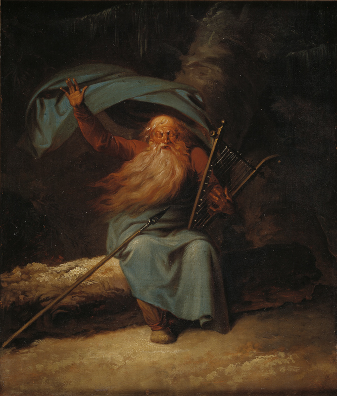 "Ossian cantando su canción de cisne", Nicolai Abildgaard, 1780-82