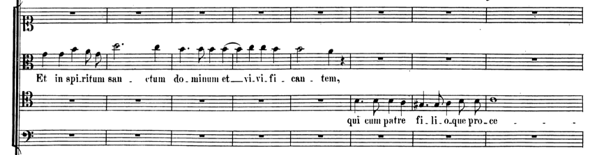 Fig. 15: entrada de la contralto presentando a la tercer figura de la Santísima Trinidad, cc. 227-234