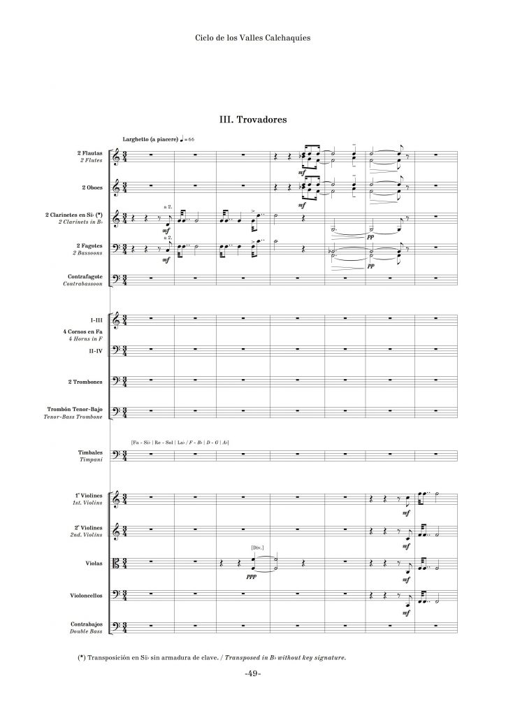 "Trovadores", tercer movimiento de "Ciclo de los Valles Calchaquíes" (edición crítica)