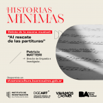 Flyer del video "Al rescate de las partituras"